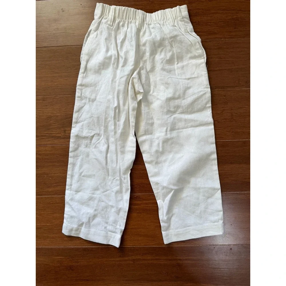 Boys Pleated Kelly Kids‎ Dress Linen White Dress Pants Size 4